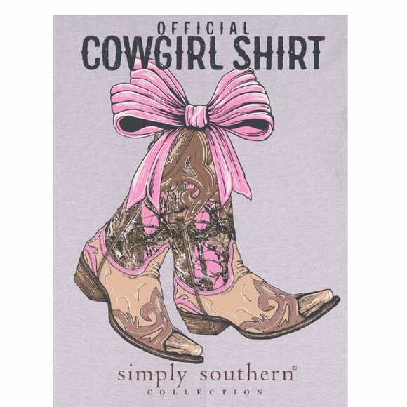 Simply Southern Official Cowgirl Shirt Short Sleeve T-Shirt - NEW Fast Ship - Picture 4 of 7